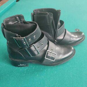 Blondo Black Buckle Waterproof Booties size 8